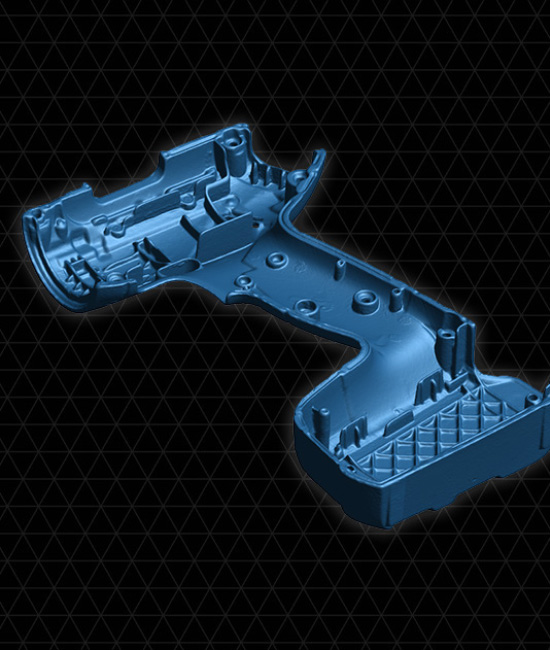 Drill casing scanned by Go!SCAN 3D SPARK 
